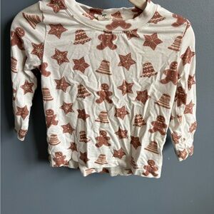 Kate Quinn Long Sleeve Essential Boxy  Tee in gingerbread cookies
